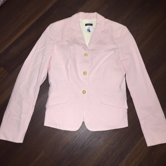 J. Crew Seersucker Jacket w/ Lining